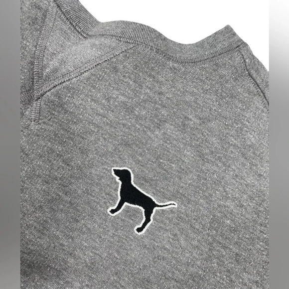 Victoria Secret  Grey Pink Flower Embroidered Sleeve Sweater Size XS - Picture 2 of 8